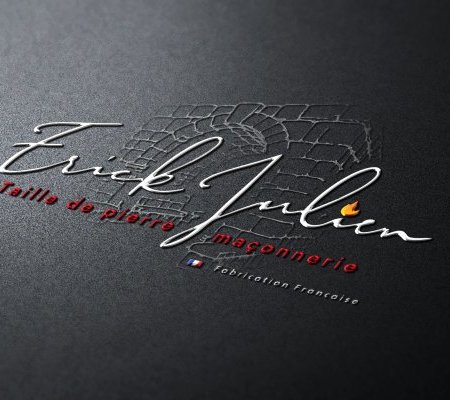 illustration de Création Logotype Erick Julien - tailleur de pierre et maçonnerie traditionnelle | Mont-près-Chambord