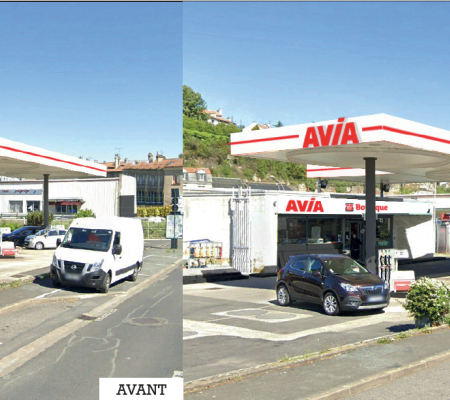 illustration de Signalétique globale des stations Avia et Cool Douche - Poitiers