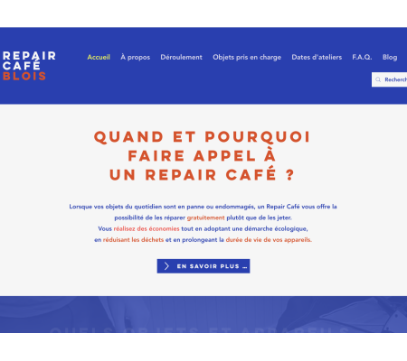 Création site web associatif : Repair Café Blois